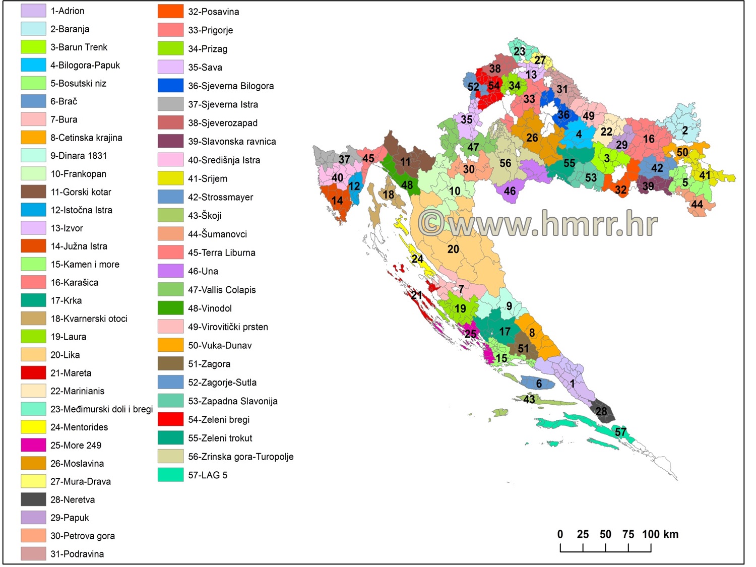 karta općina hrvatske Karta hrvatskih LAG ova | LAG Marinianis karta općina hrvatske